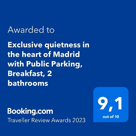 Exclusive Quietness In The Heart Of Madrid With Public Parking, Breakfast, 2 Bathrooms Exterior photo